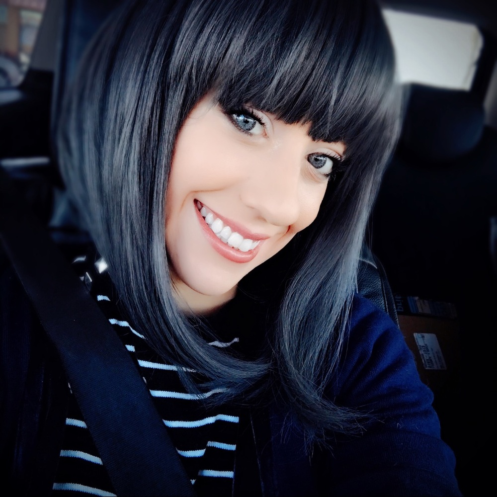 Pretty grey bob wig synthetic